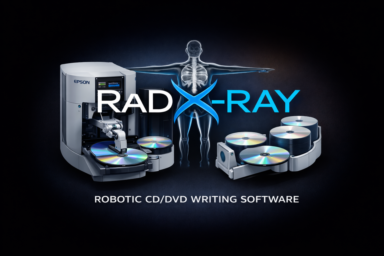 RAD-XRAY robotic CD DVD writing software